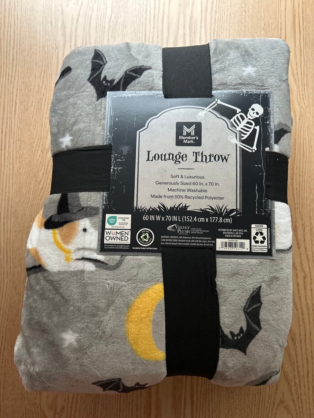 New Doggies🐈⬛Bats🦇Moon🌙 Halloween👻Lush Fleece Lounge Throw Blanket 60”x70”